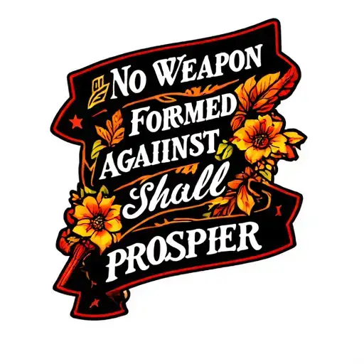 No Weapon Formed Against Me Shall Prosper