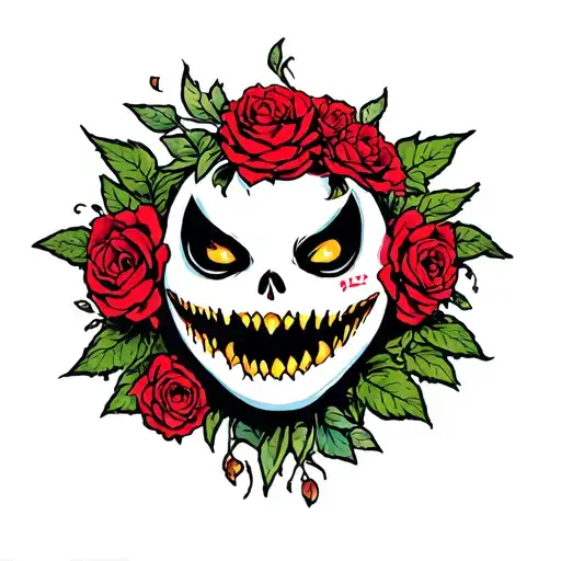 Traditional Style Cute But Scary Retro Rattoo