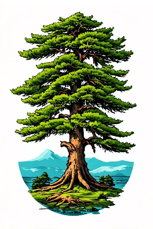 Cypress Tree With Each Branch Representing