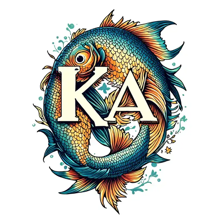 Pisces With Initials K And A