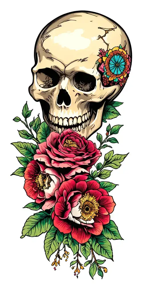 Skulls Webs Cosses Color For A Female