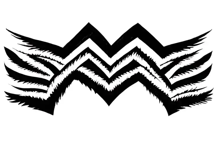 Trippy Curvy Zig Zag Pattern Inspired