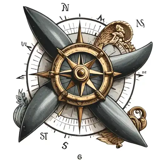 Incorporate A Ship Propeller Into A Nautical Compass Design