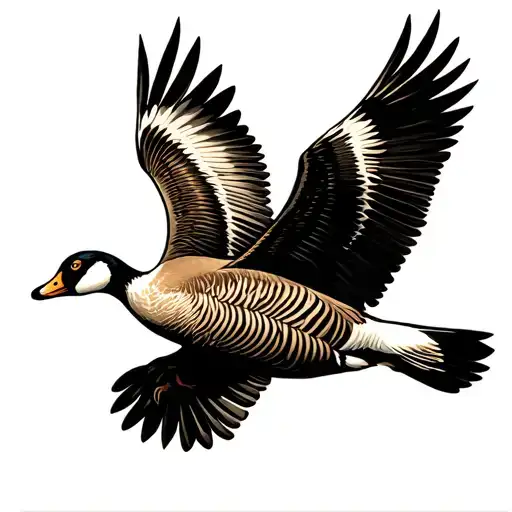 Magestic Goose Flying