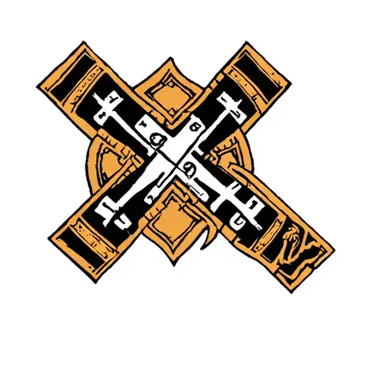 Saints Logo Combined With A Cross
