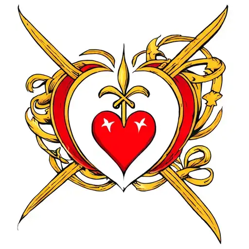 Saints Logo Combined With Heart