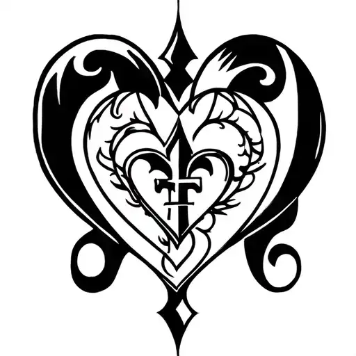 Saints Logo Combined With Heart