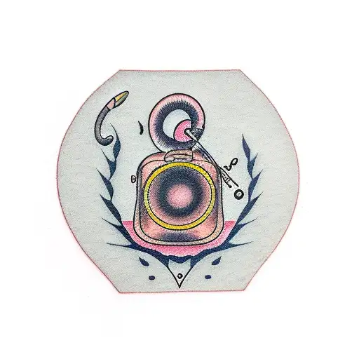 A Music Note Made Up Of Camping Equipment