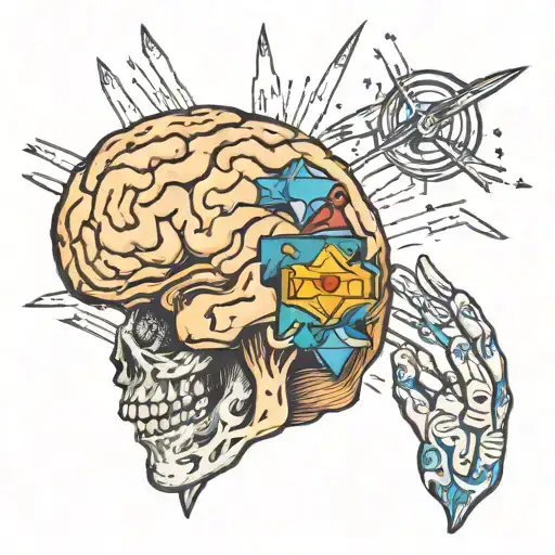 A Hand Made From Planet Earth Holding A Brain