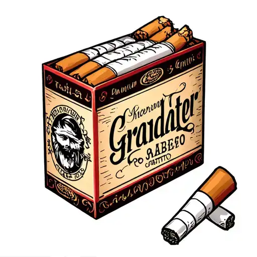 Package Of Cigarettes With Written Grandfather