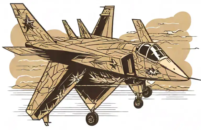 An F111 Aardvark Fighter Jet With An Aardvark Animal Head