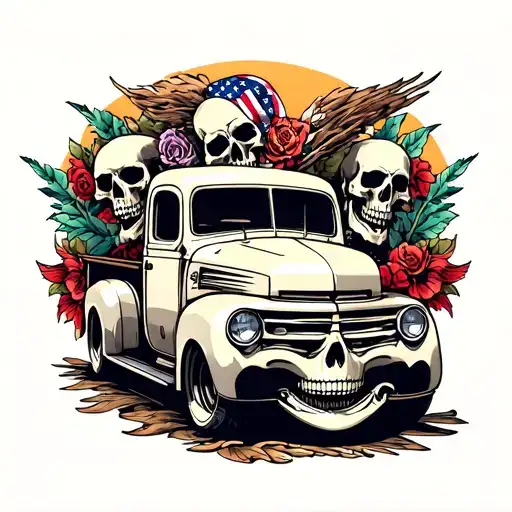 Trucks Skulls Harleys
