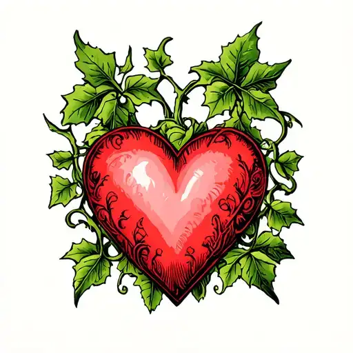 Old School Heart And Ivy Vines