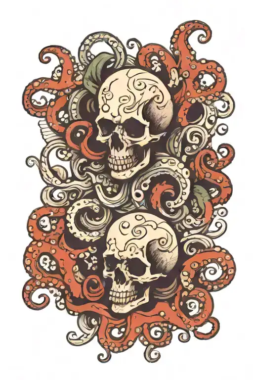 Skulls And Octopus Wrapped