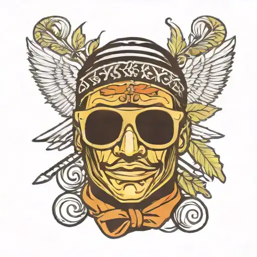 Ski Mask Wearing Sunglasses