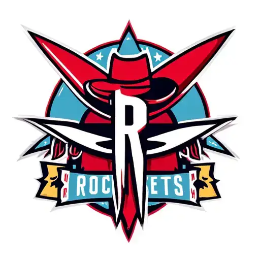 Houston Rockets Logo Combined Texas Cowboy