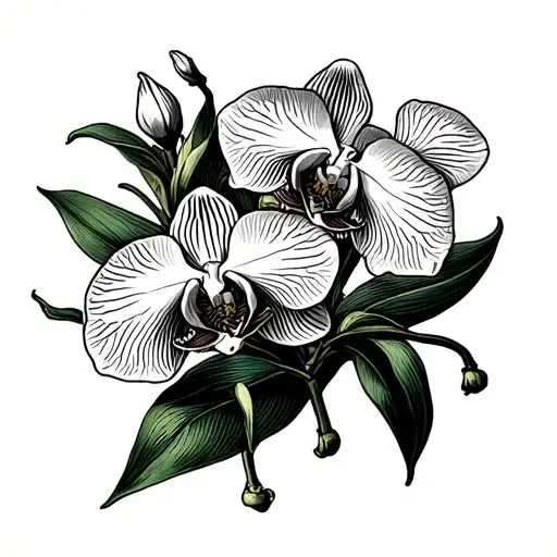 White Orchid Flowers