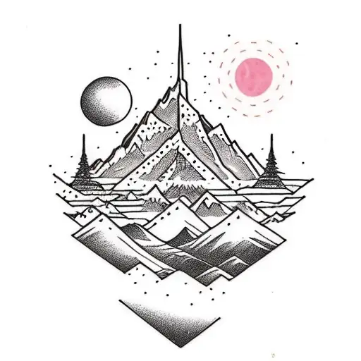 Traveller Bike Snow Mountain Dunes Forest Lakes Temple