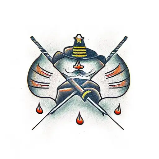 Cowboy Smoking Moustache