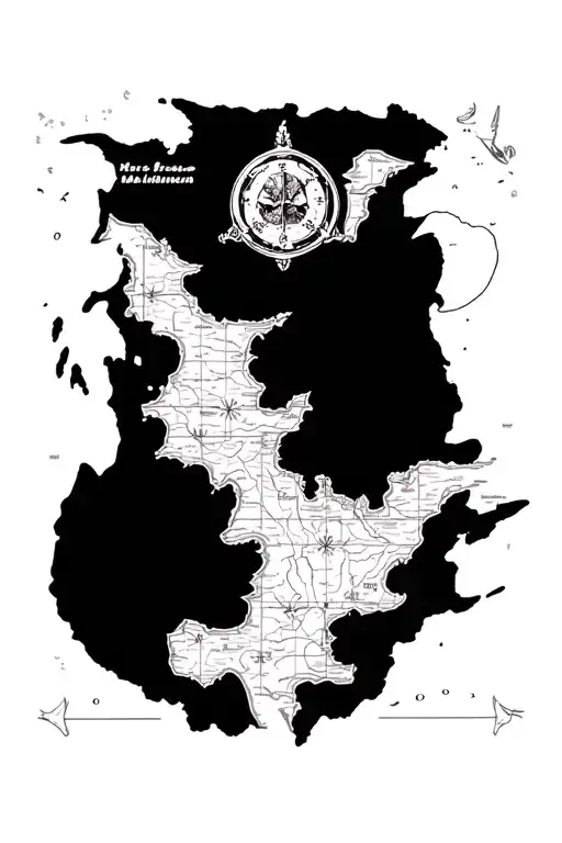 Treasure Map Grid Vector And Outline