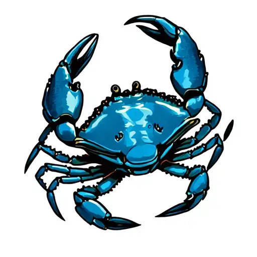 Blue Crab Design For Men