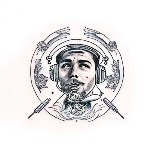 Man Who Listens To Music And Espaces Reality And Universe