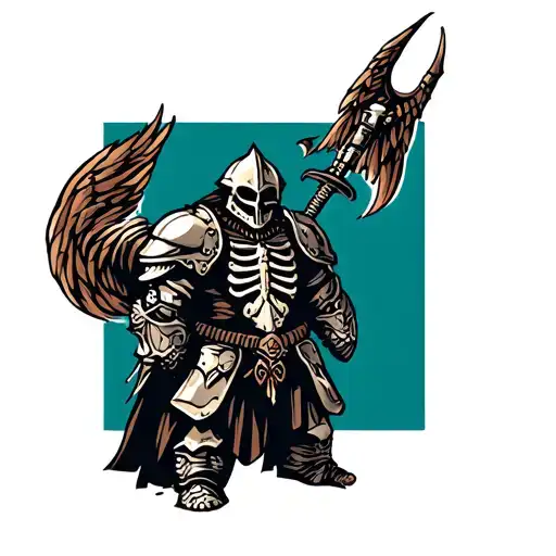 Dark Warrior With Bone Armor