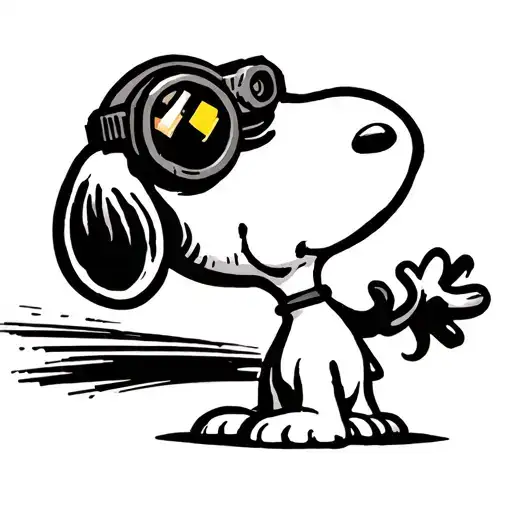 Snoopy Wearing Night Vision Goggles