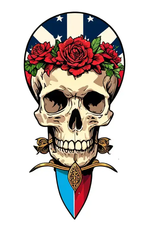 Dagger Going Through Skull