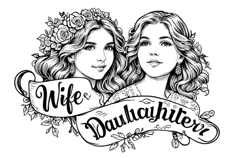 Wife And Daughter Name Engraved