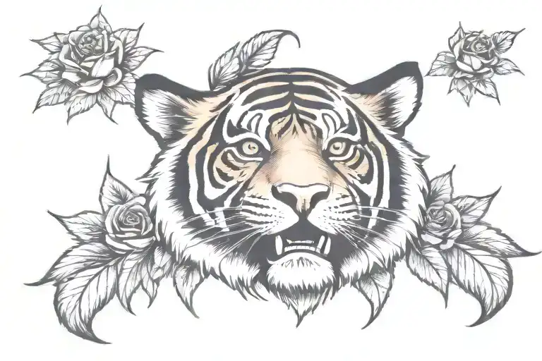 Full Body Tiger Rose & Thorns
