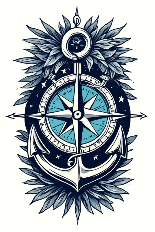 Compass Anchor Infinity Symbol Intertwined