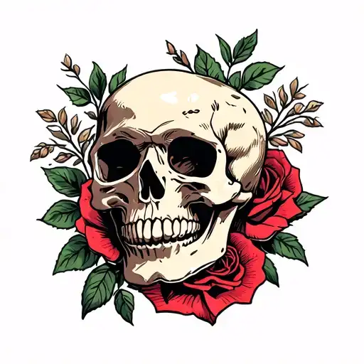 Rose And Skull