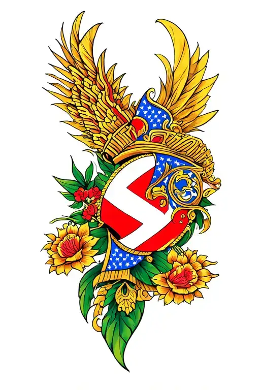 Use The Colors Of The Thai Flag To Create A Tattoo Related To Thailand