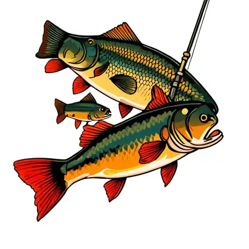 Father Daugther And Son Carp Fishing