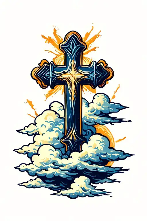 Cross With Clouds