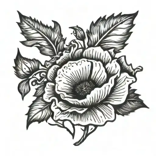 Poppy Flower With Color