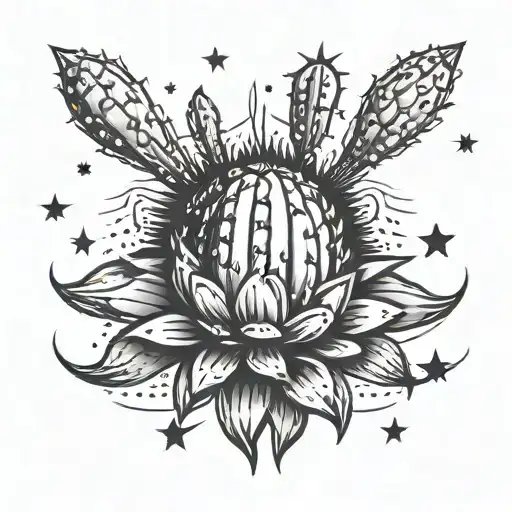 Cactus With Outer Space On The Inisde