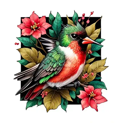 Hummingbird And Cardinal Directions Symbolizing Your Love