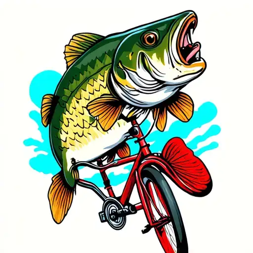 Bass Fish Pedaling Bicycle