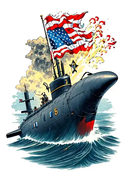 Navy Submarine Being Attacked