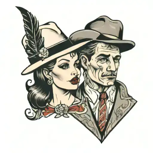 Portrait Of A Girl And A Guy