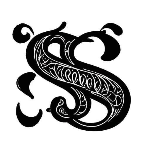 The Letter S And The Letter Incorporate Into Stitch