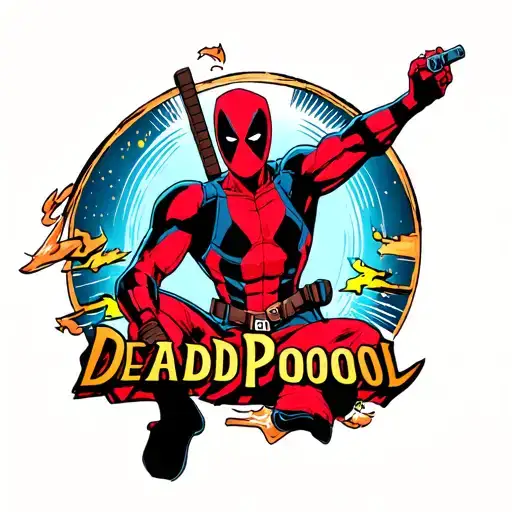 Marvel Comics Universe Tattoo With Deadpool As The Centerpiece