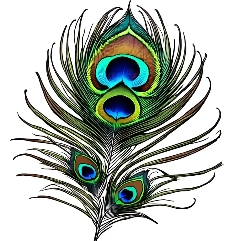 Two Peacock Feathers
