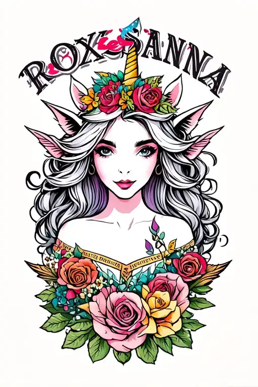 Name Roxsanna Whit Unicorns And And Elfs