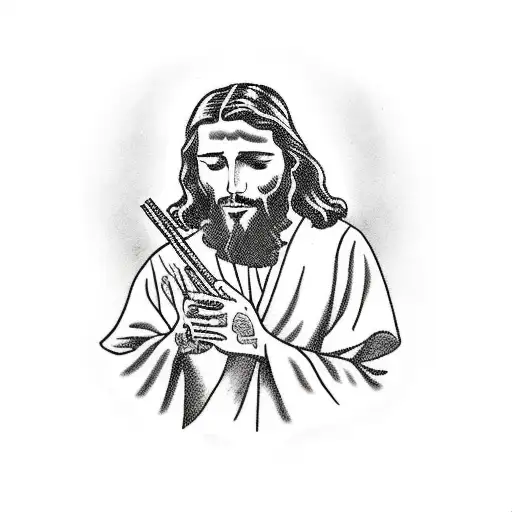 Jesus Smoking A Joint