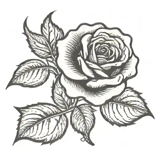 Rose Cursive Stem