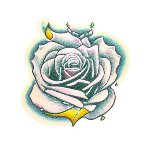 Sleeve Tattoo With Roses & Casino Chips