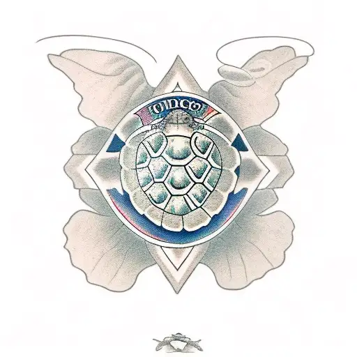 Names Of Loved Ones Forming A Turtle Shape